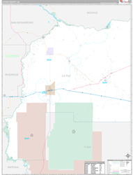 La Paz County, AZ Wall Map Premium Style 2024